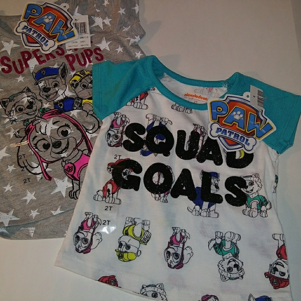 Paw Patrol Shirts Girls Size 2T